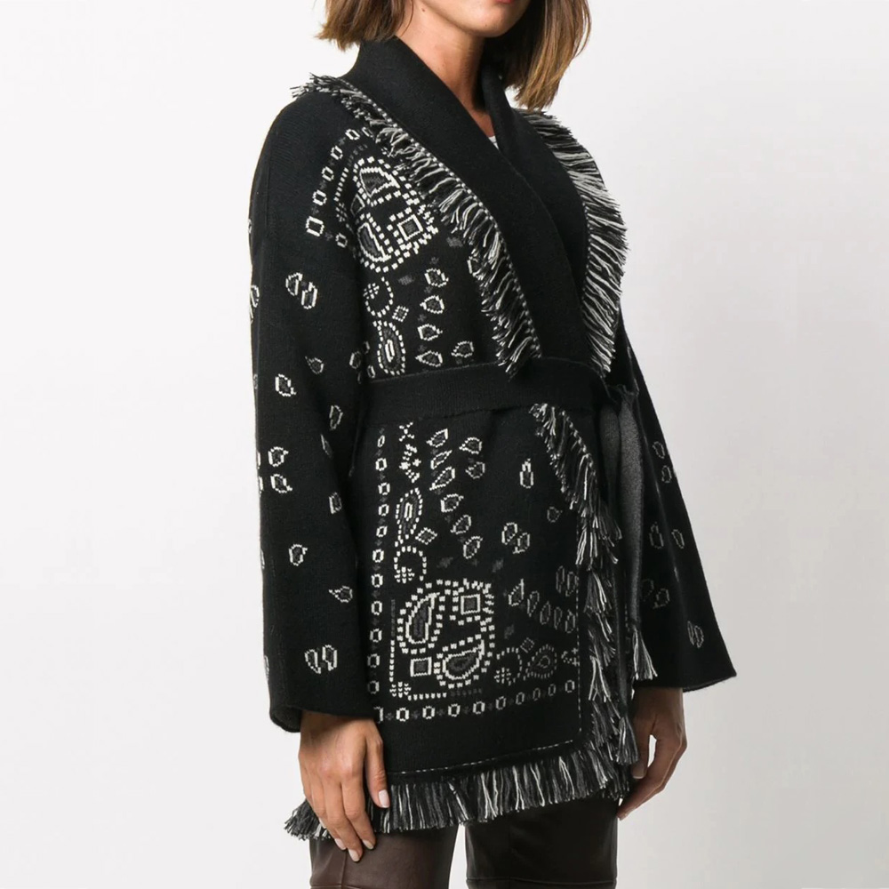 Black Ahanu Oversized Cardigan Jacket