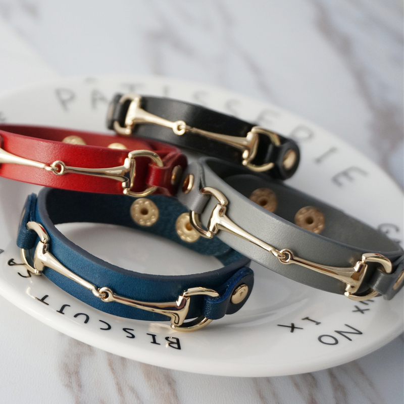 Leather Snaffle Bit Bracelet