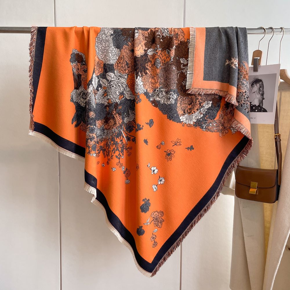 Marin Luxurious Square Shawls Scarves