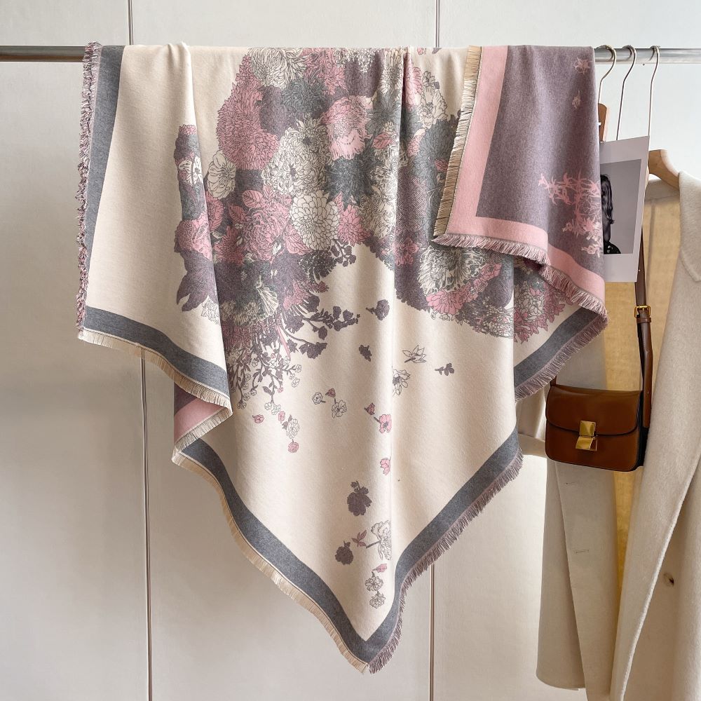 Marin Luxurious Square Shawls Scarves
