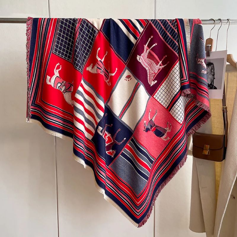 Zelie Luxurious Square Shawls Scarves