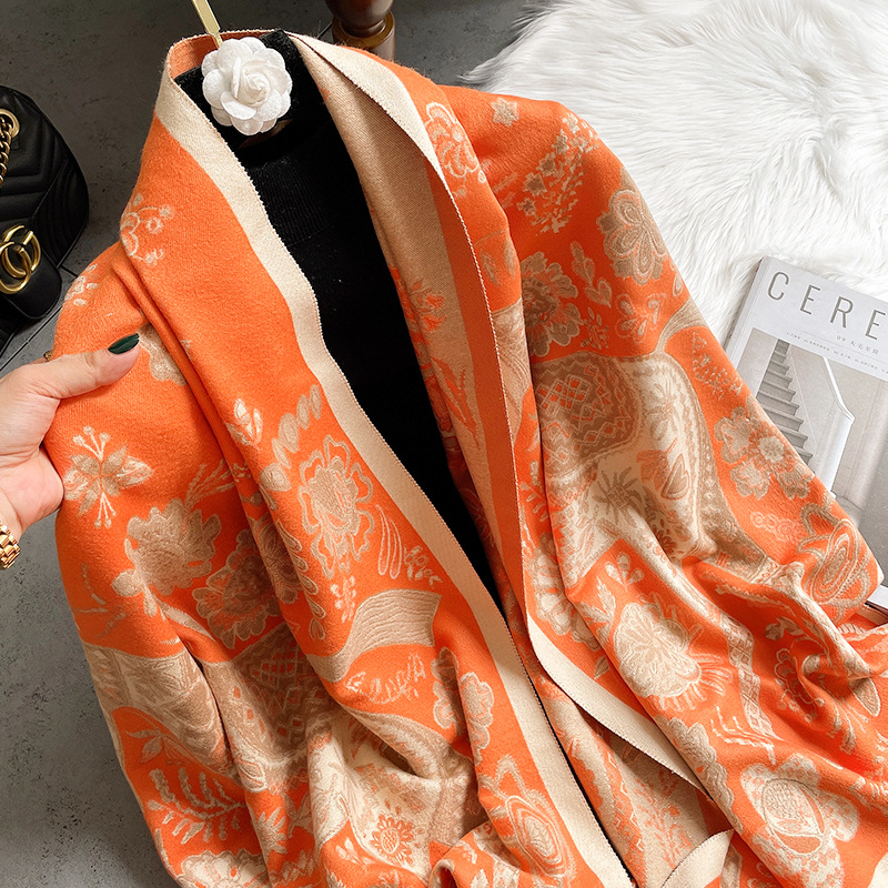 Theoline Pashmina Scarf Orange