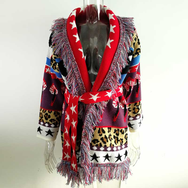 Red Tallulah Oversized Cardigan Jacket
