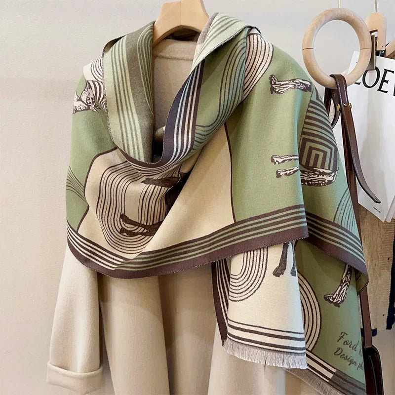 Mada Pashmina Scarf Green