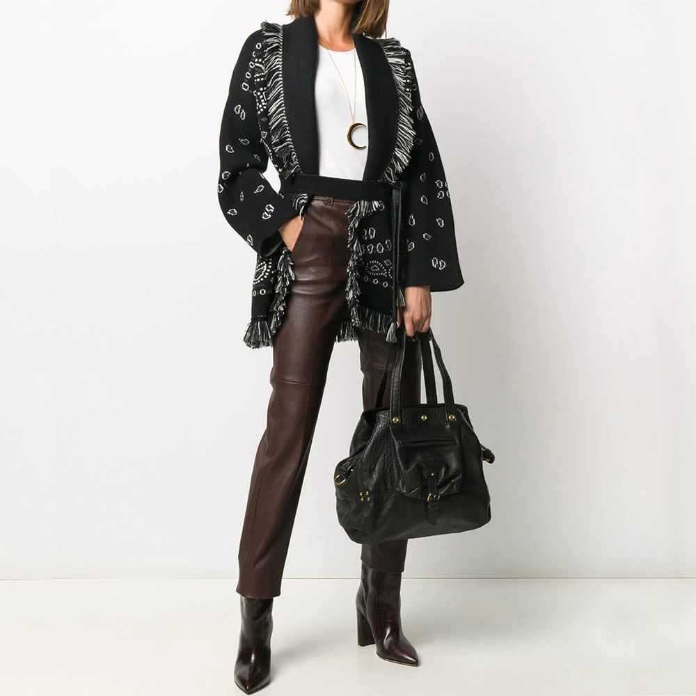 Black Ahanu Oversized Cardigan Jacket