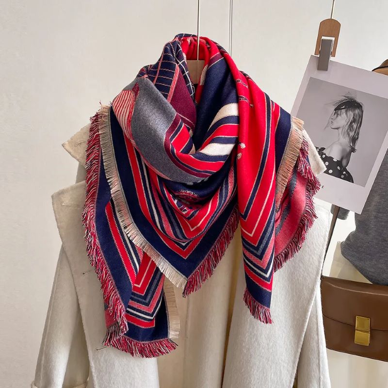 Zelie Luxurious Square Shawls Scarves
