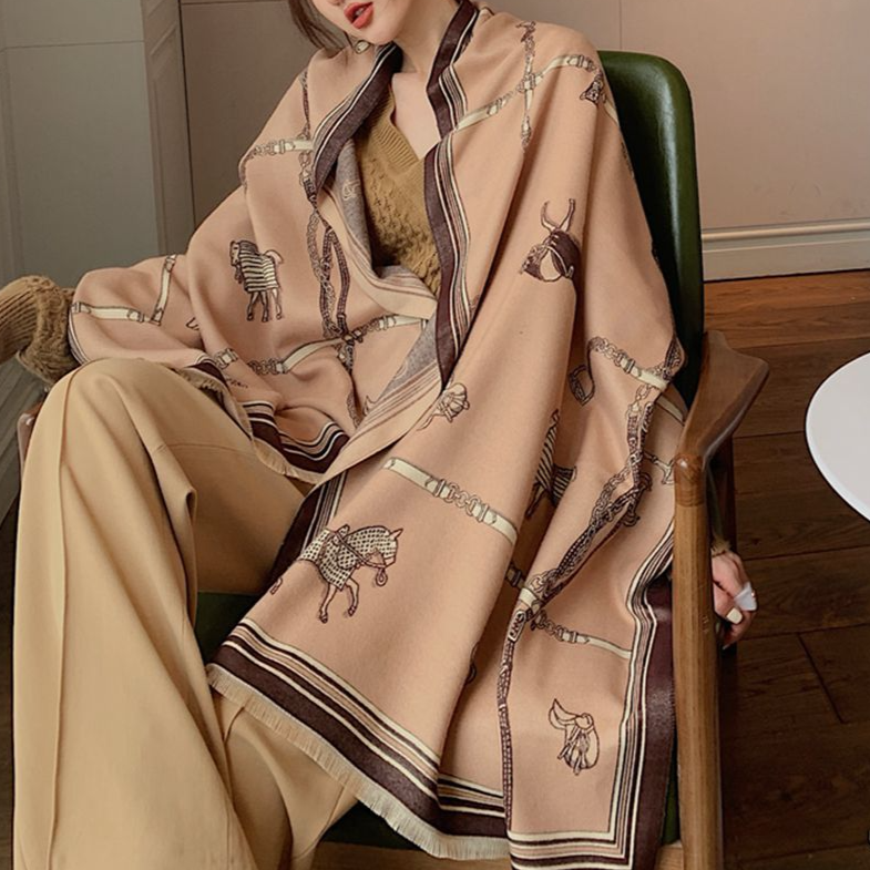 Louna Luxurious Pashmina Scarf Shawl Wrap
