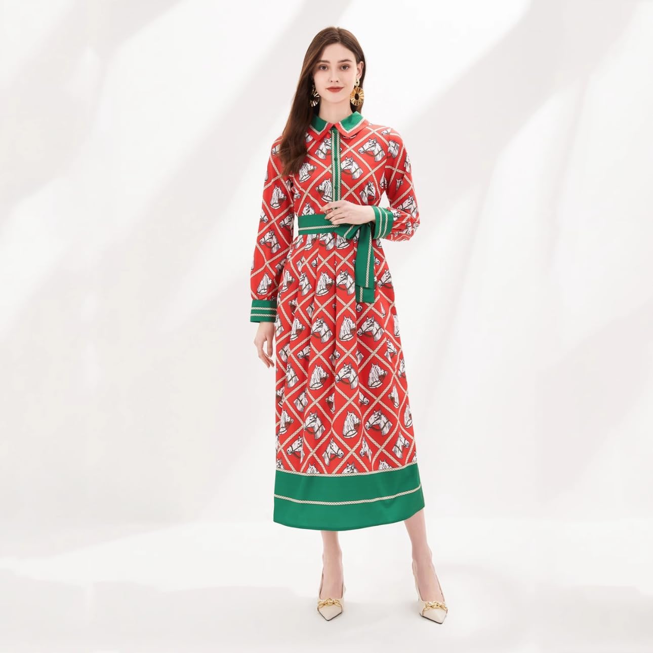 Equestrian Print Dress