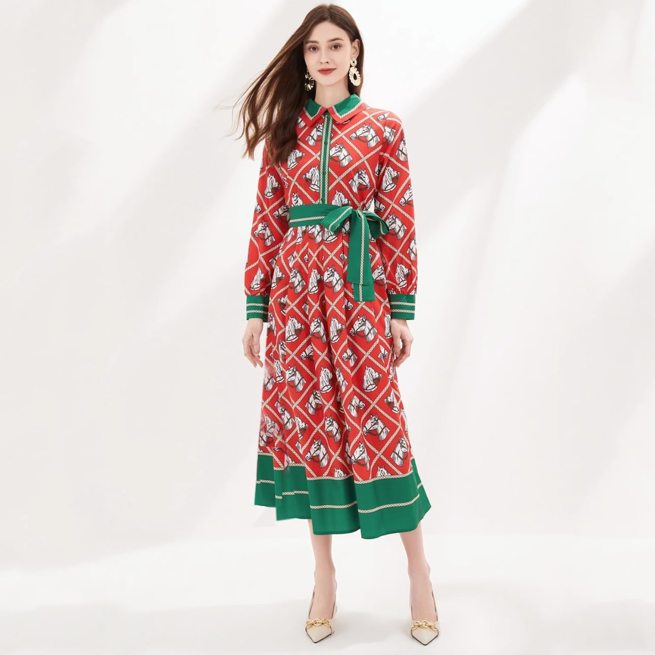 Equestrian Print Dress