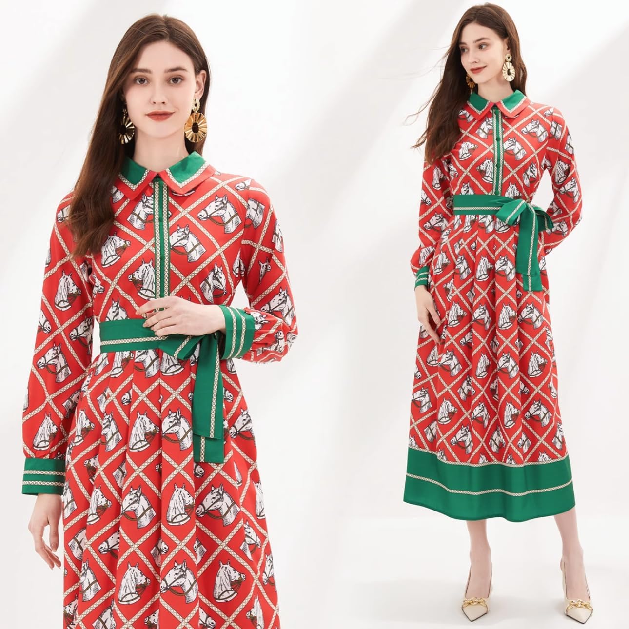 Equestrian Print Dress