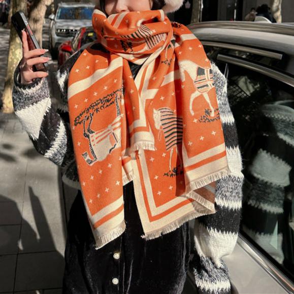 Bettona Pashmina Scarf Orange