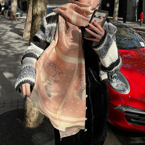 Bettona Pashmina Scarf Khaki
