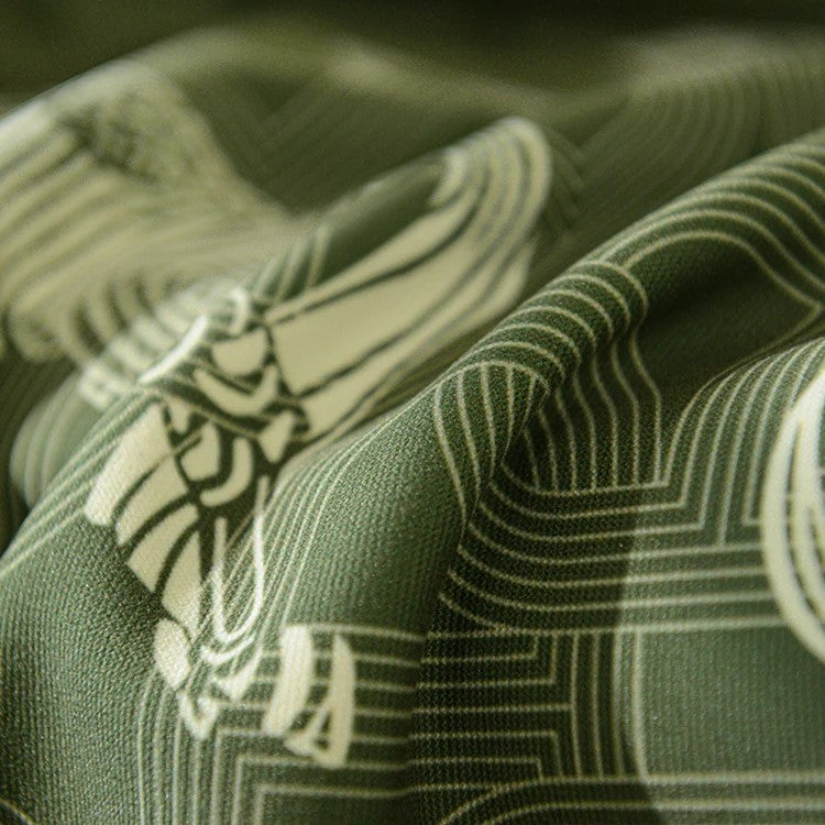 Baldassare Horse Print Blanket Green