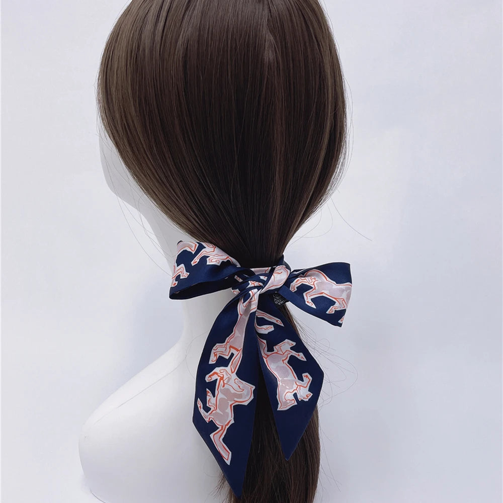 Jela Navy Twilly Skinny Scarf