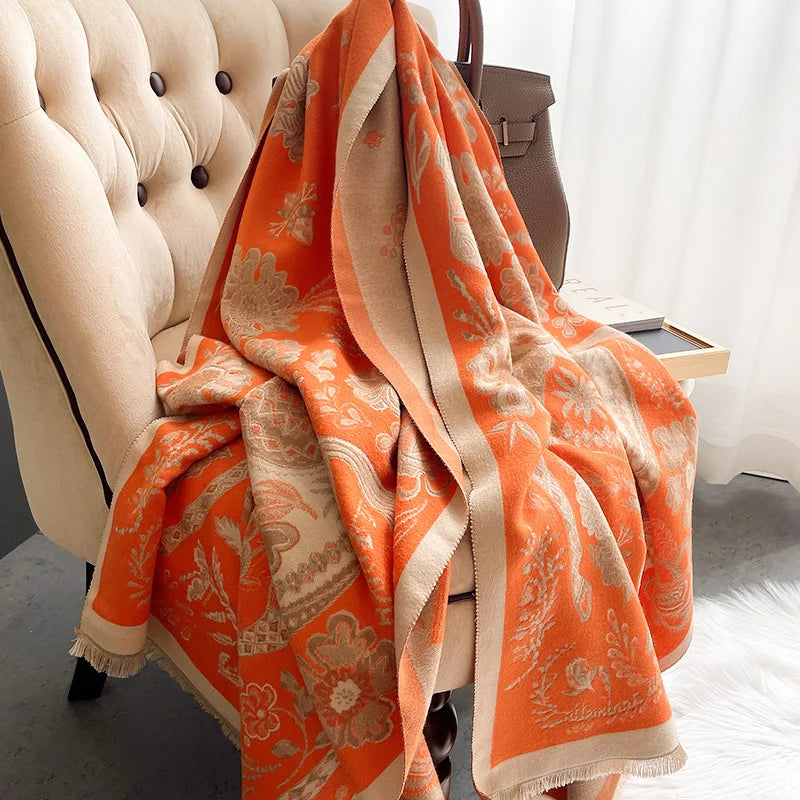 Theoline Pashmina Scarf Orange
