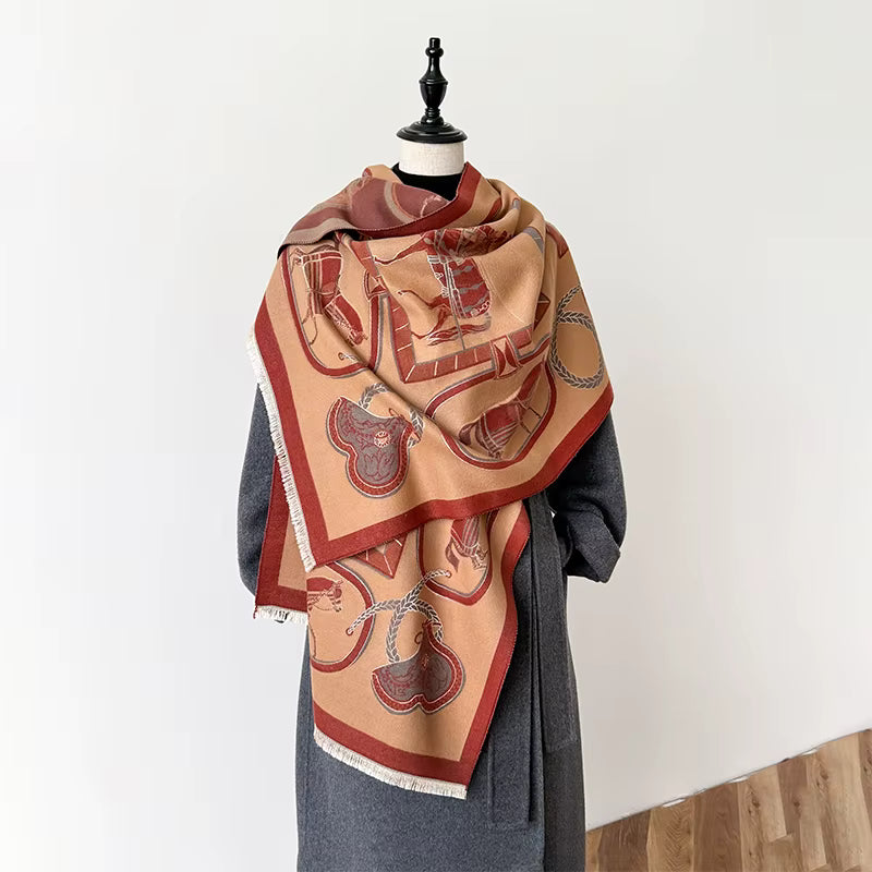 Amedea Pashmina Scarf Brown