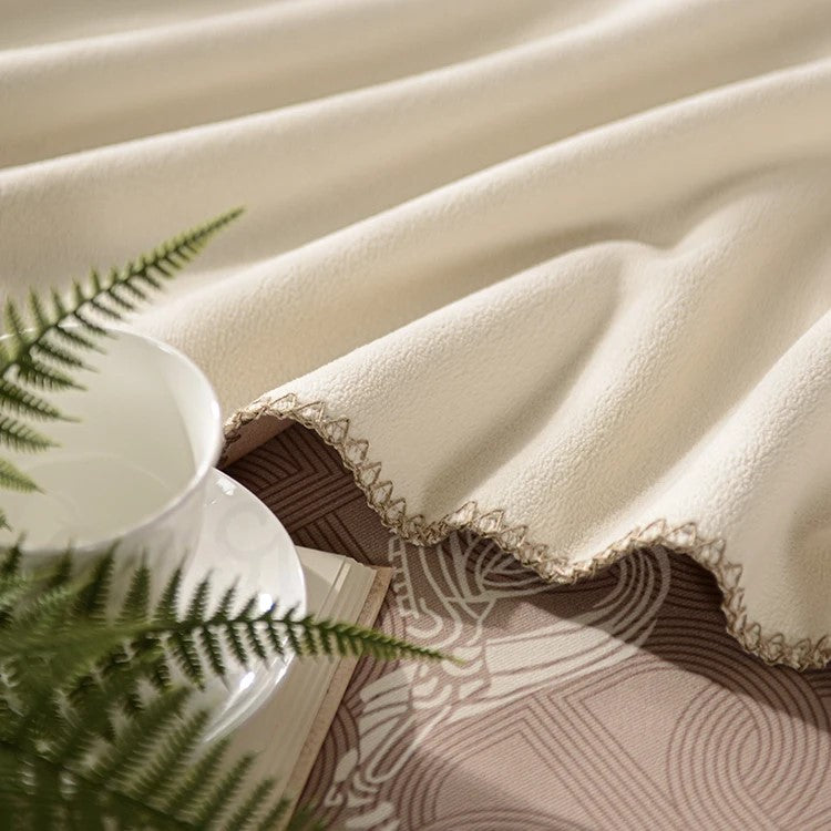 Baldassare Horse Print Blanket Camel