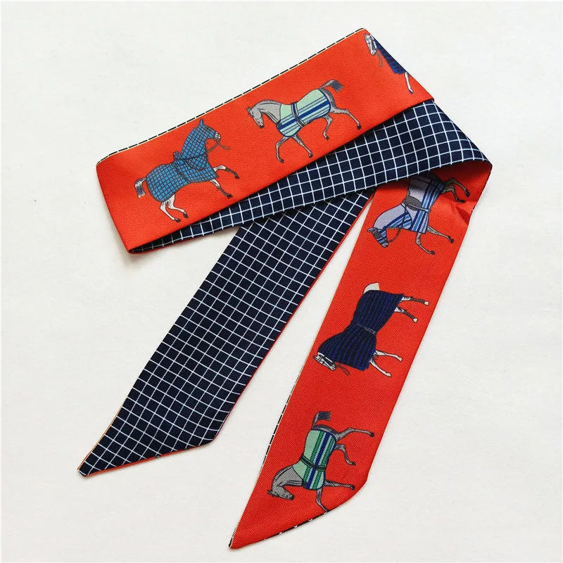 Boda Red Twilly Skinny Scarf