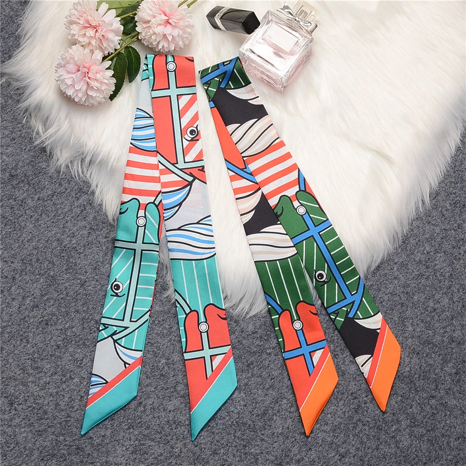 Lana Green Twilly Skinny Scarf