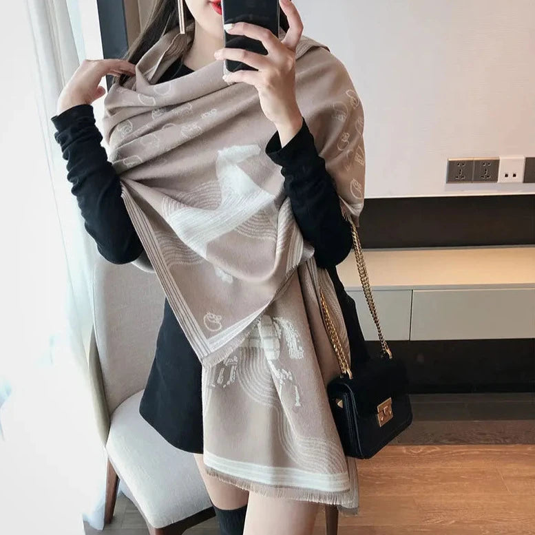 Josette Pashmina Scarf Khaki