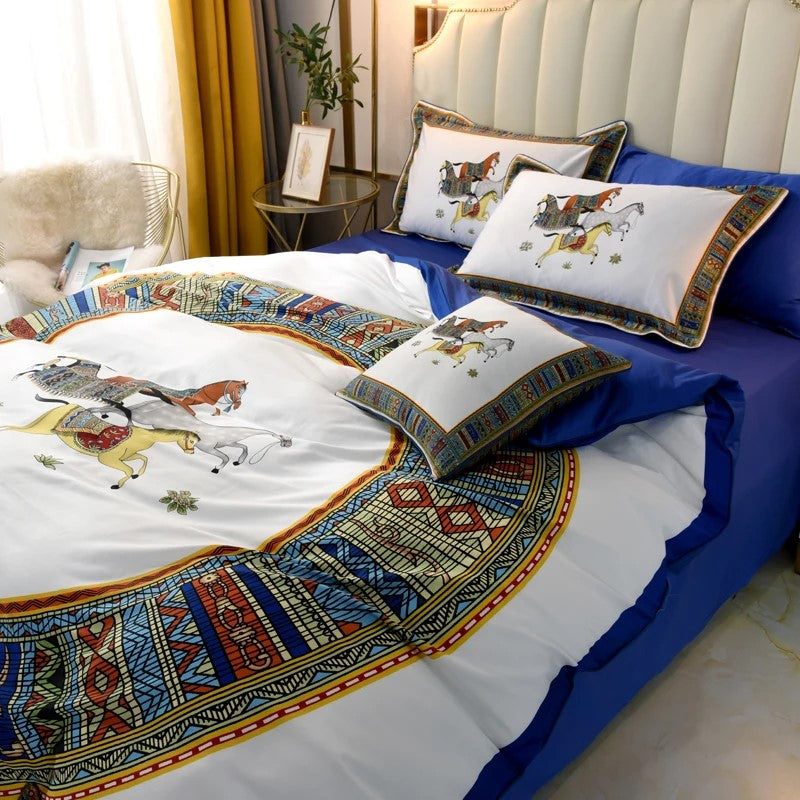 4-Piece Sateen Bedding Set (Jules / White)