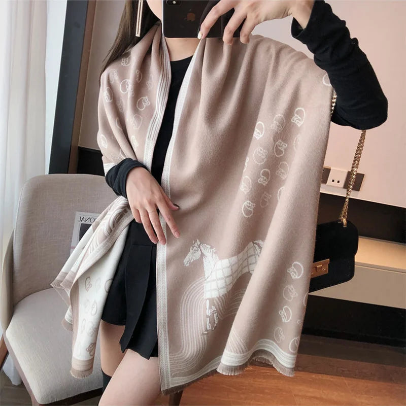 Josette Pashmina Scarf Khaki