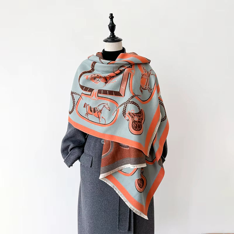 Amedea Pashmina Scarf Blue