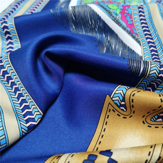 Elisabetta Royal Blue Silk Scarf / 90cm