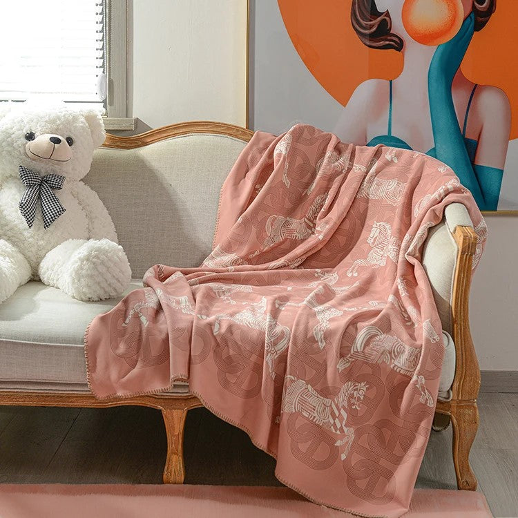 Baldassare Horse Print Blankets
