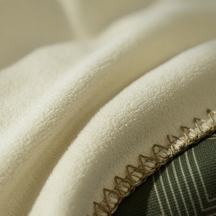 Baldassare Horse Print Blanket Green