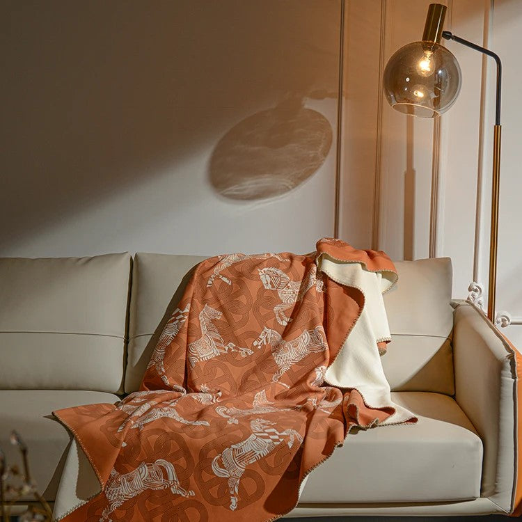 Baldassare Horse Print Blankets