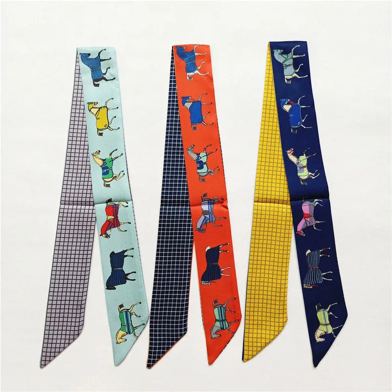 Boda Navy Twilly Skinny Scarf