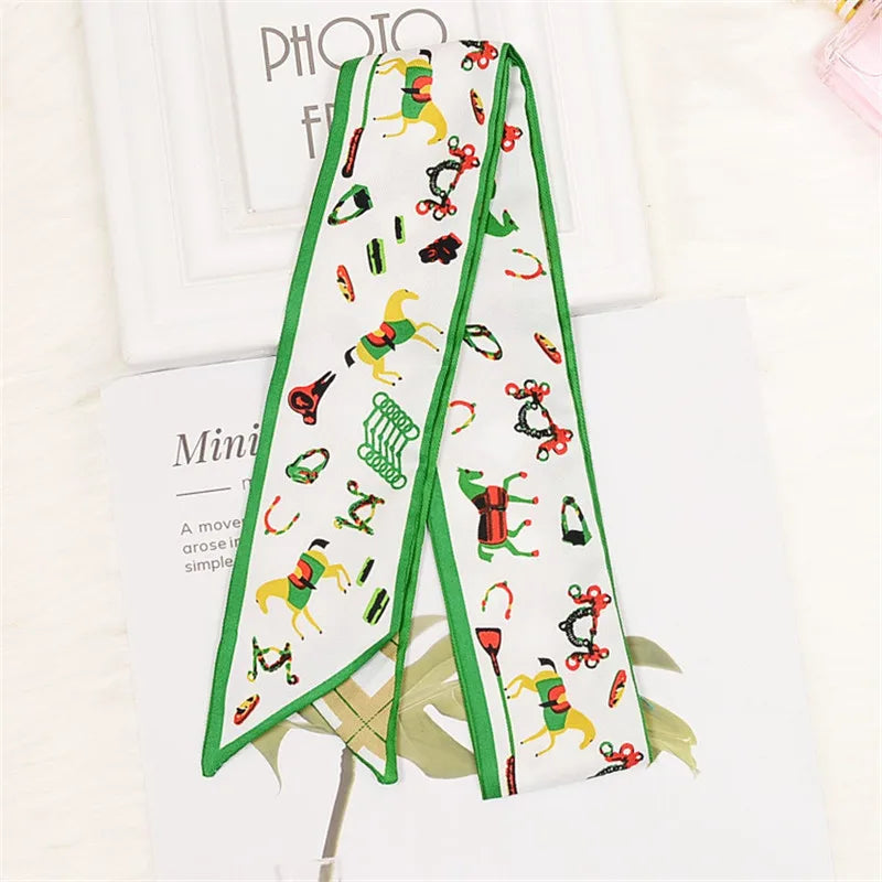 Ema Green Twilly Skinny Scarf