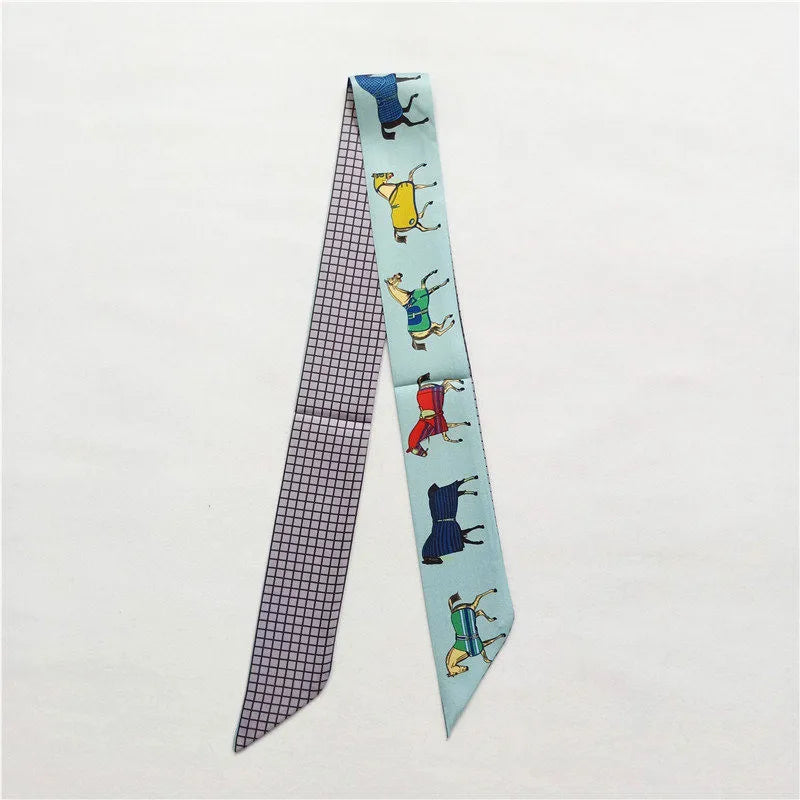Boda Blue Twilly Skinny Scarf