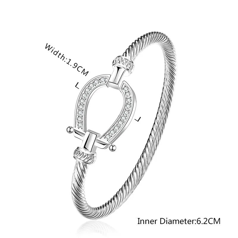 Silver Horseshoe Bracelet