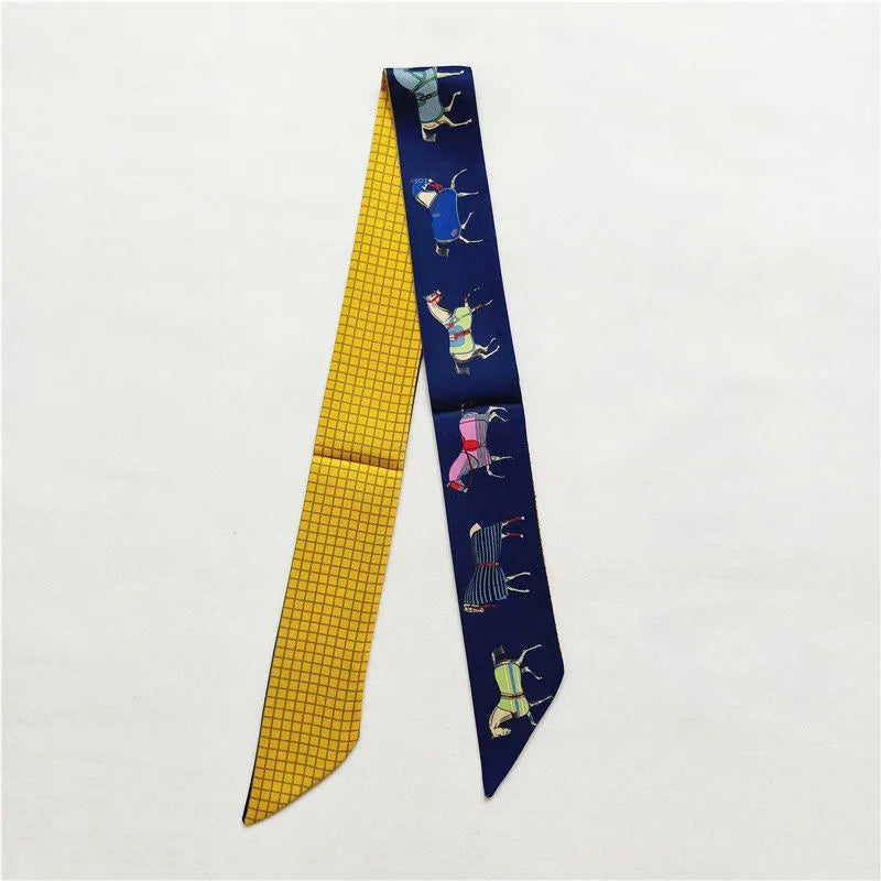 Boda Navy Twilly Skinny Scarf