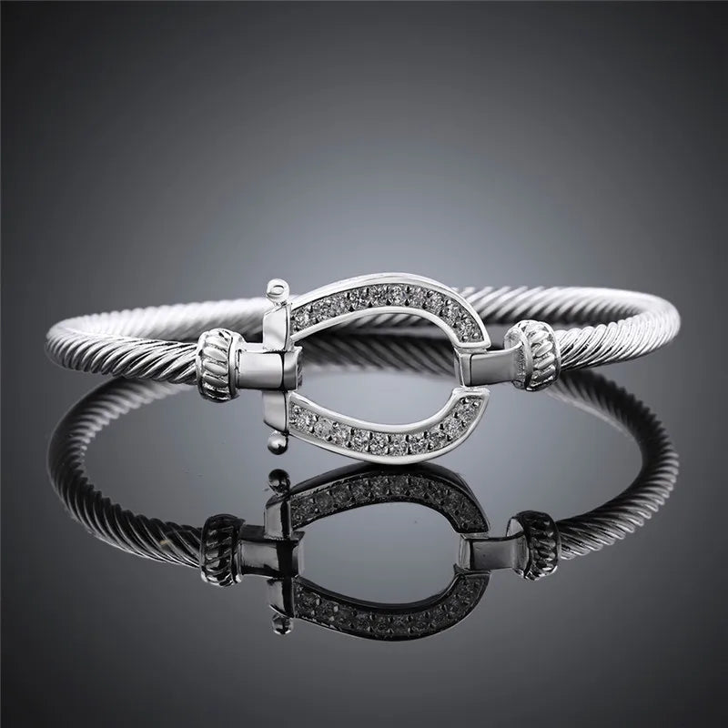 Silver Horseshoe Bracelet