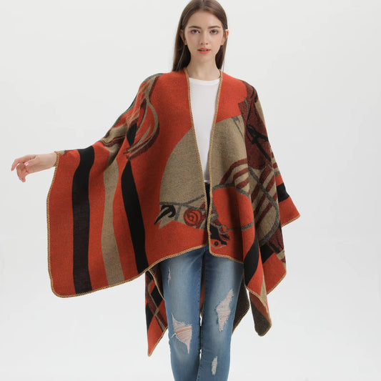 Chiara Poncho Orange