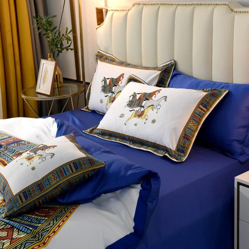 4-Piece Sateen Bedding Set (Jules / White)