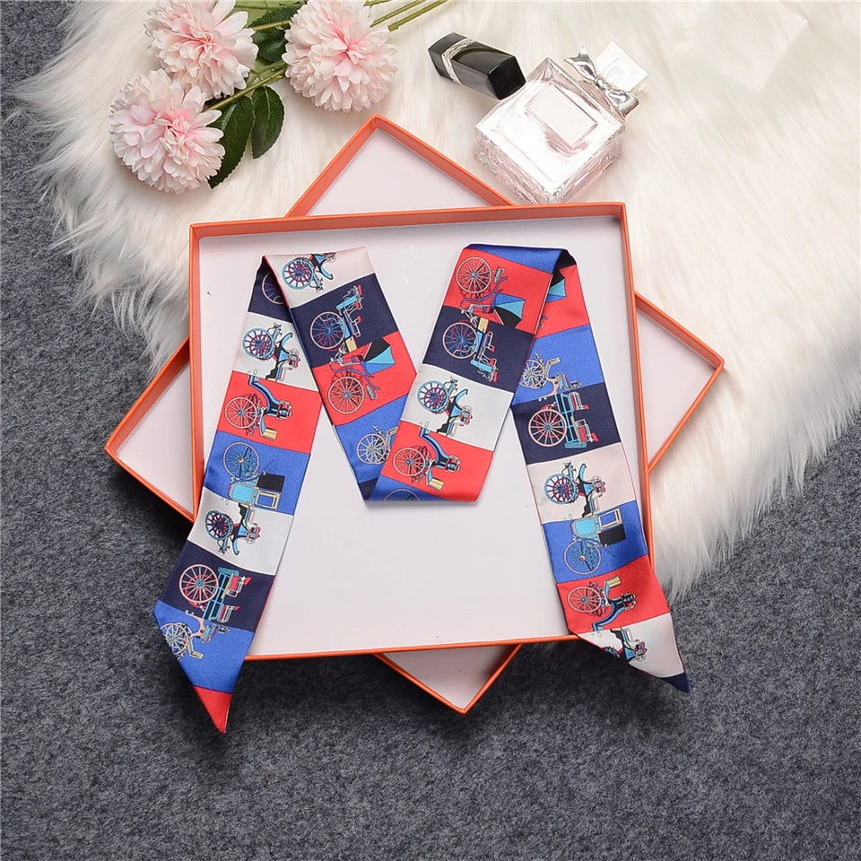 Brana Blue Twilly Skinny Scarf