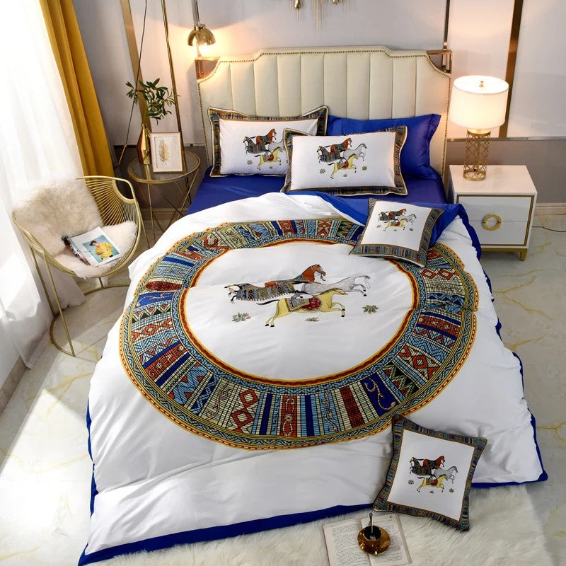 4-Piece Sateen Bedding Set (Jules / White)