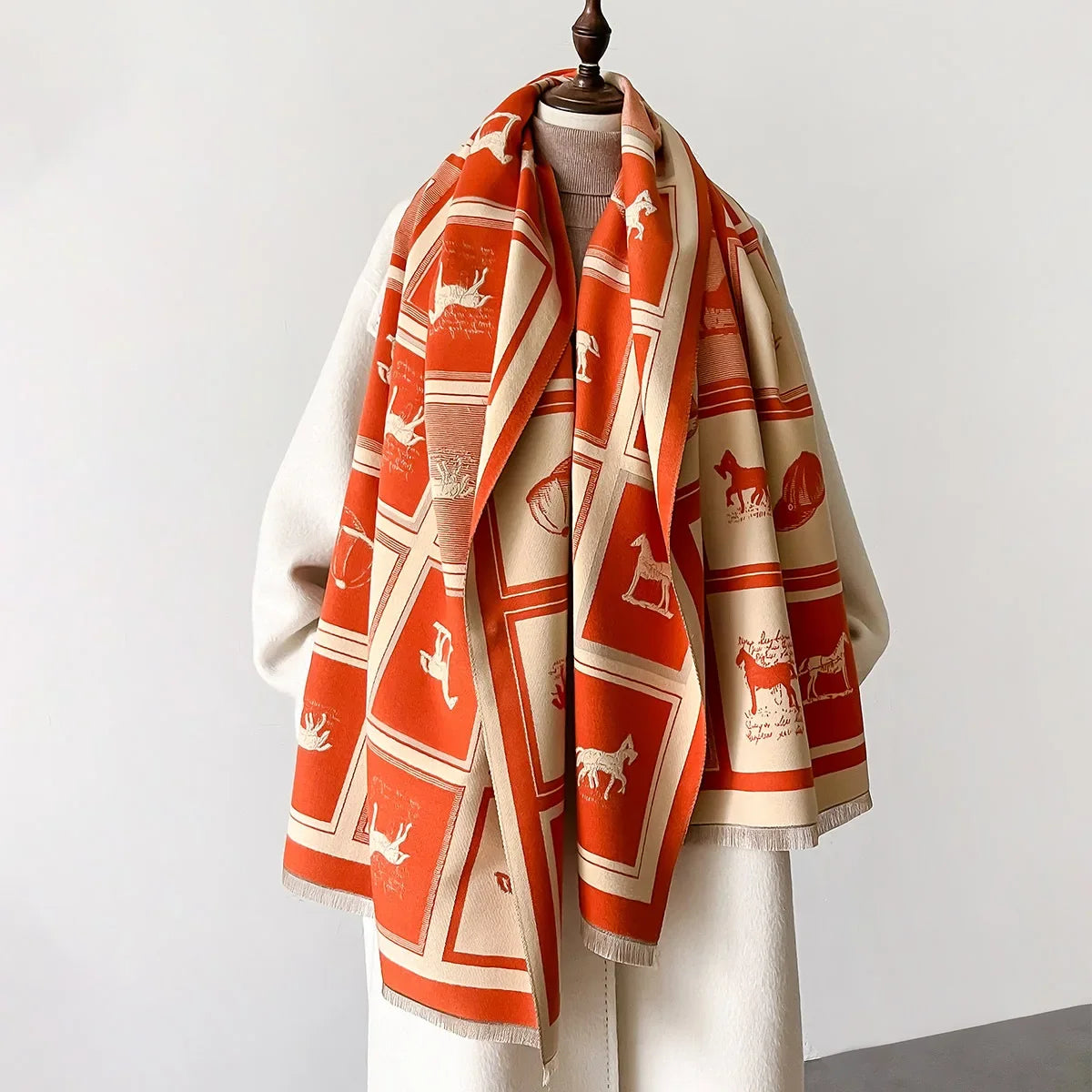 Dubra Pashmina Scarf Orange