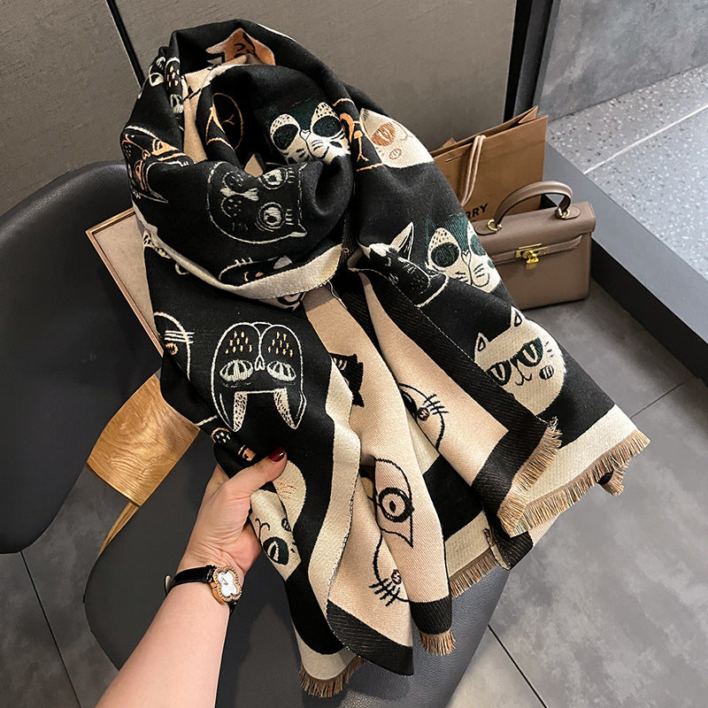 Kala Jela Luxury Pashminas Scarves / Cats