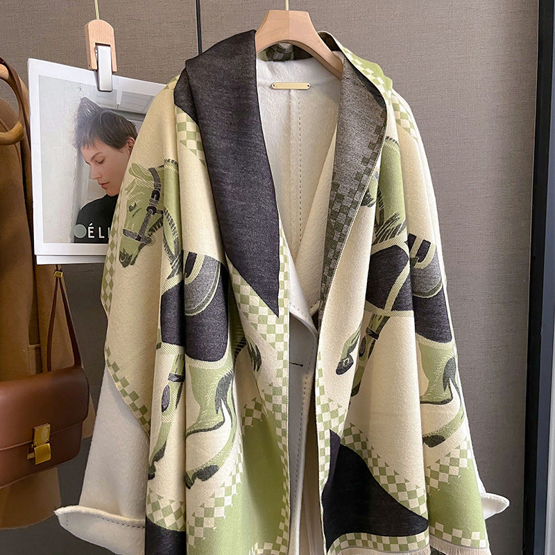 Alba Pashmina Scarf Green