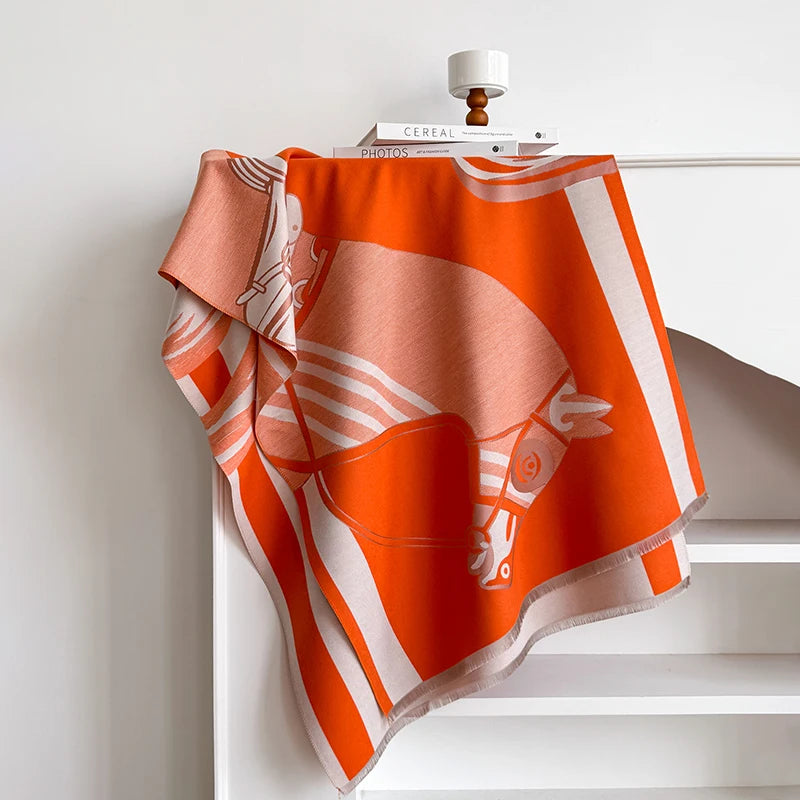 Norcia Pashmina Scarf Orange