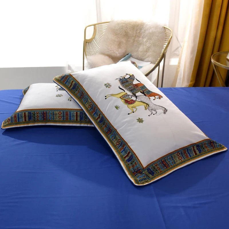 4-Piece Sateen Bedding Set (Gabriel / White)