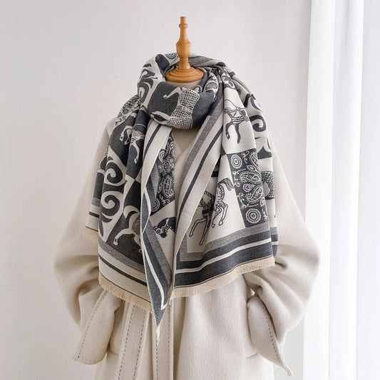 Laetitia Pashmina Scarf Gray