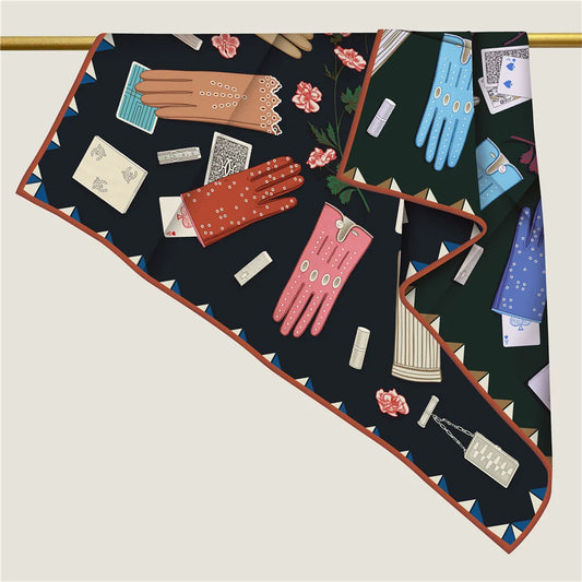 Magic Gloves Black Double Print Scarf / 90cm