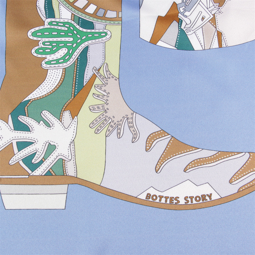 Boots Blue & Pink Double Print Scarf / 90cm