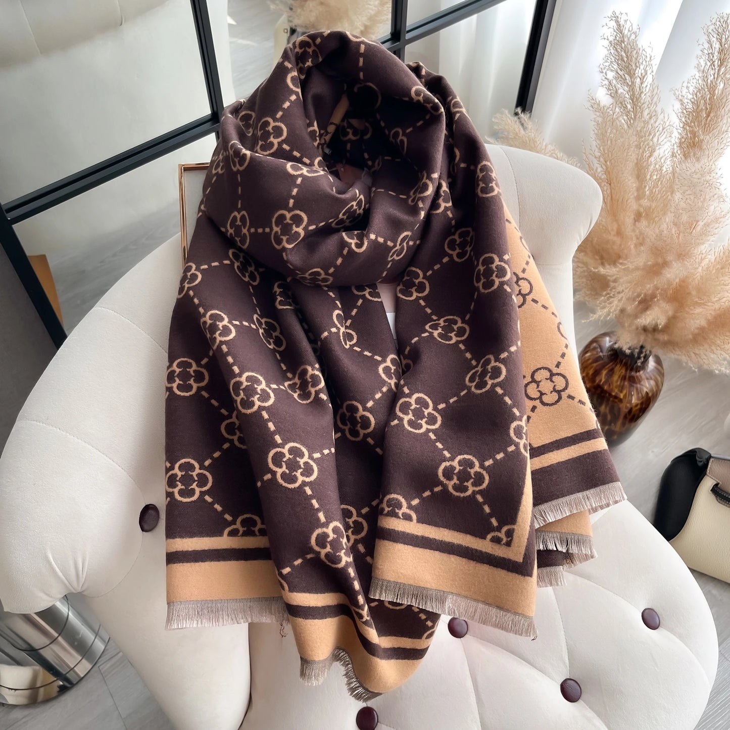 Ariella Pashmina Scarf Brown